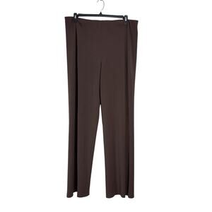 Vince Brown Dress Pants Trousers Elastic Waist Acetate Blend NWT Women's Size 1X